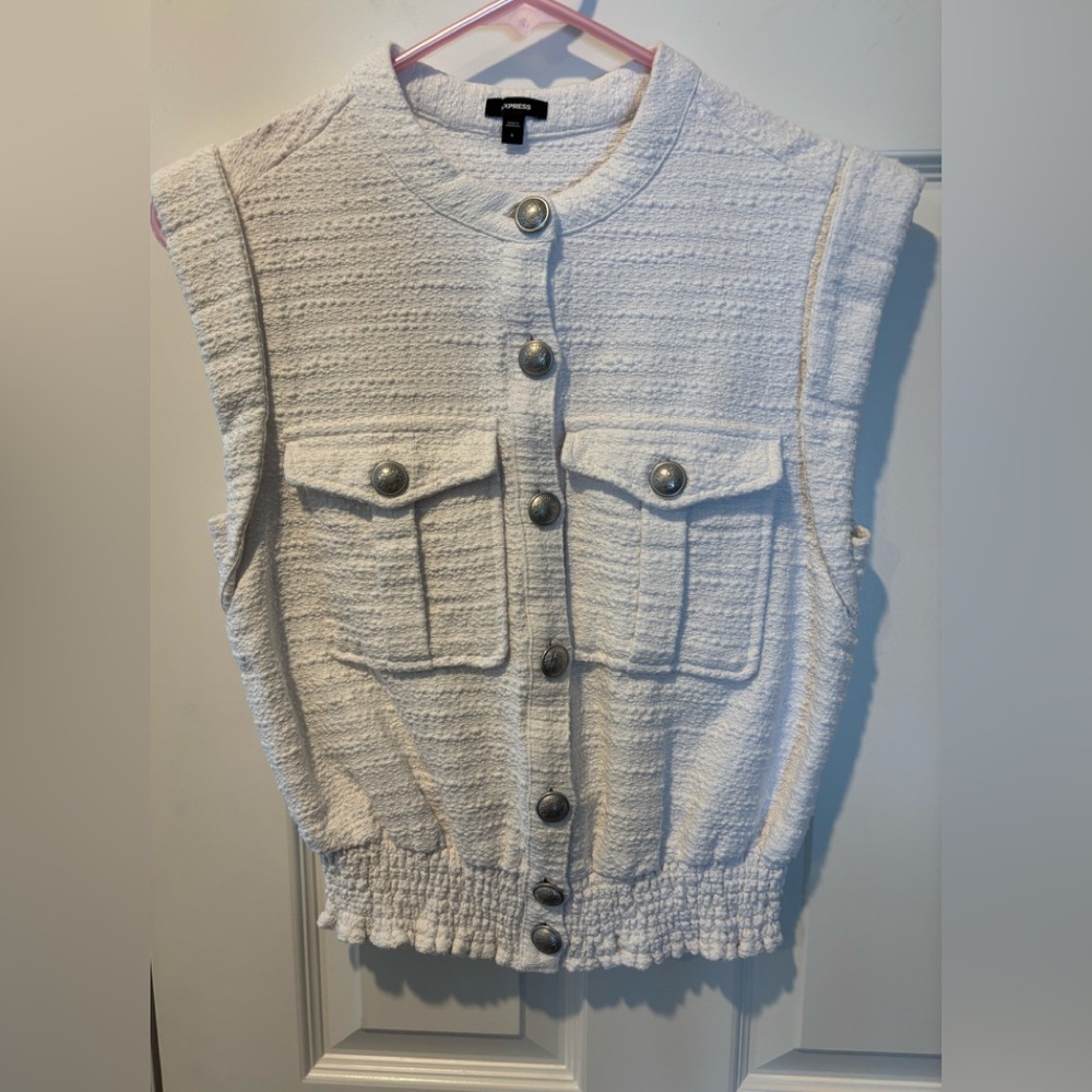 Express Tweed Sleeveless Top